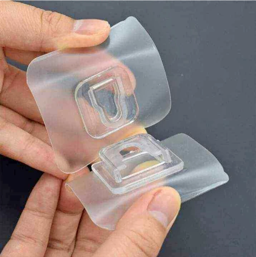 Double-Sided Adhesive Wall Hooks (12 Pair Set)